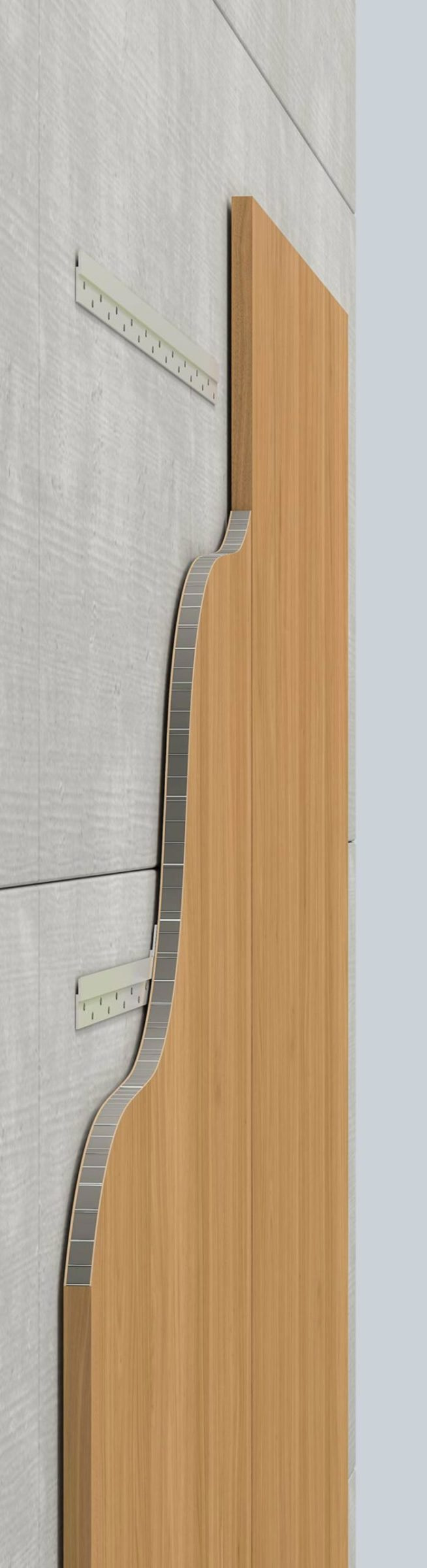 Profile view of a SoundPly acoustic wood panel