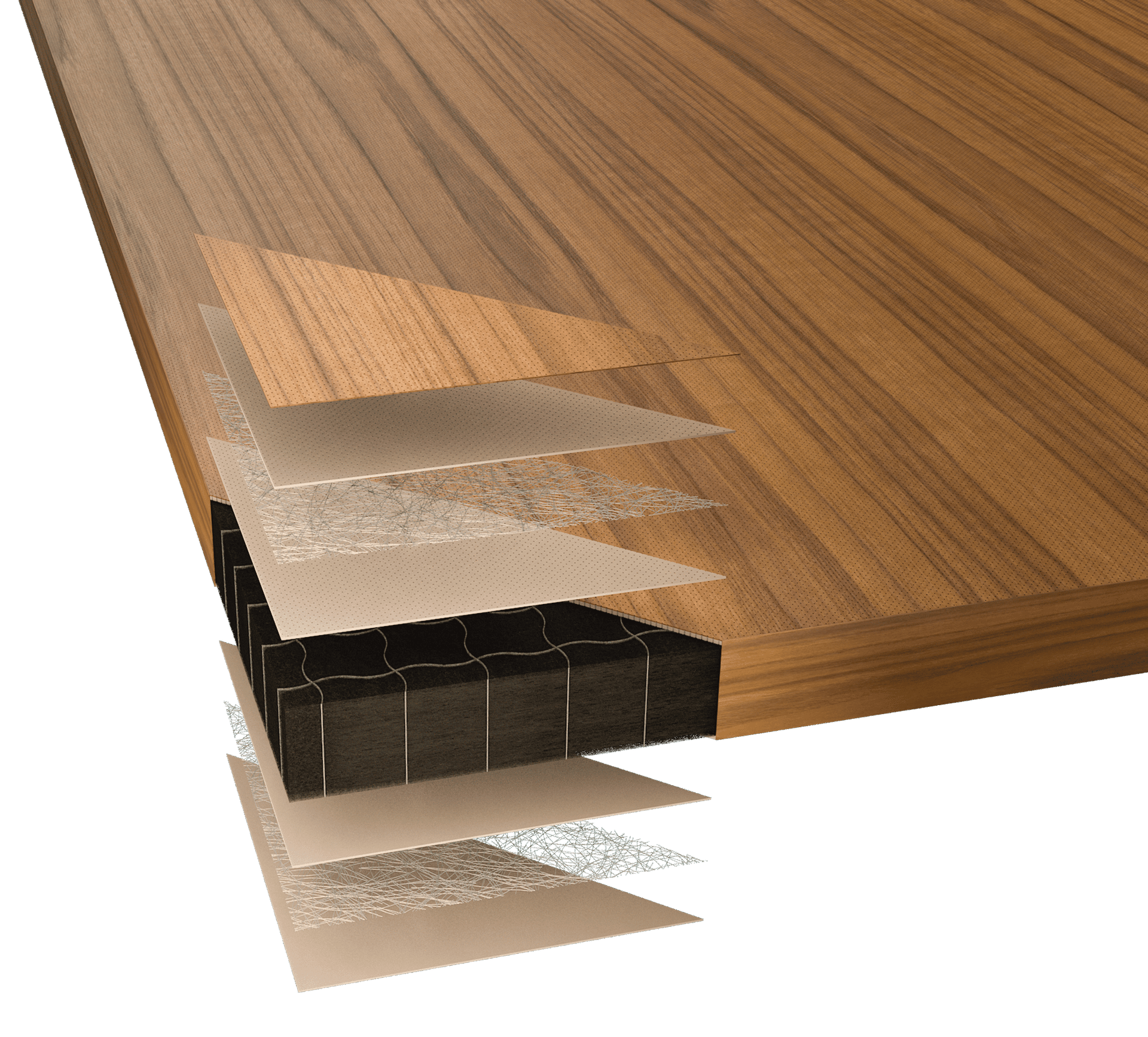 Alta Acoustic Ceiling Panels feature SoundPly's patented core for unrivaled performance.